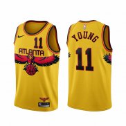 Maillot Atlanta Hawks Trae Young NO 11 Ville 2021-22 Jaune