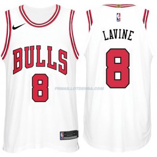 Maillot Basket Authentique Chicago Bulls Lavine 2017-18 8 Blanc