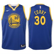 Maillot Basket Authentique Enfant Golden State Warriors Curry 2017-18 30 Bleu