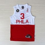 Maillot Basket Philadelphia 76ers Iverson 3 Blanc Rouge 2012