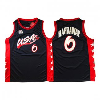 Maillot Basket Basket USA 1996 Hardaway 6 Noir