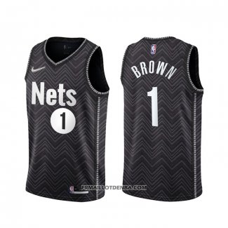 Maillot Brooklyn Nets Bruce Brown Earned 2020-21 Noir