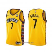 Maillot Brooklyn Nets Kevin Durant Ville 2020-21 Jaune