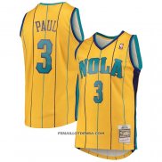 Maillot Charlotte Hornets Chris Paul NO 3 Mitchell & Ness 2010-11 Jaune