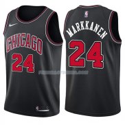 Maillot Chicago Bulls Lauri Markkanen Statehombret 2017-18 24 Negro