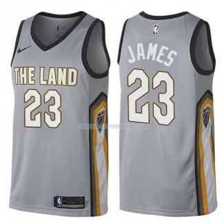 Maillot Cleveland Cavaliers Lebron James Ville 23 Gris