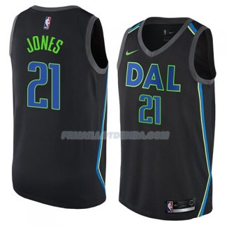 Maillot Dallas Mavericks Jalen Jones Ciudad 2018 Noir