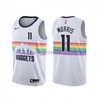 Maillot Denver Nuggets Monte Morris Ville Blanc