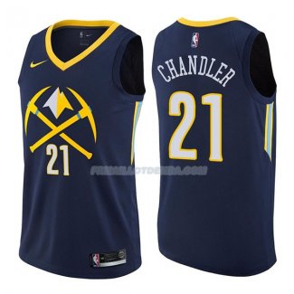 Maillot Denver Nuggets Wilson Chandler Ciudad 2017-18 21 Azul