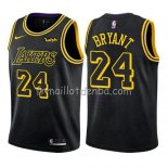 Maillot Enfant Los Angeles Lakers Kobe Bryant Ville 2017-18 Noir