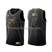 Maillot Golden Edition Miami Heat Dwyane Wade Noir