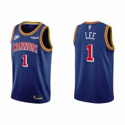 Maillot Golden State Warriors Damion Lee NO 1 75th Anniversary Bleu