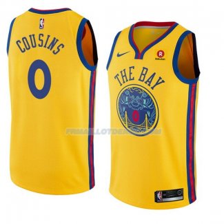 Maillot Golden State Warriors Demarcus Cousins Ciudad 0 2018-19 Jaune