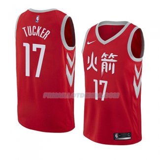 Maillot Houston Rockets City P.j. Tucker Ciudad 2018 Rouge