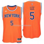 Maillot Basket New York Knicks Lee 5 Naranja