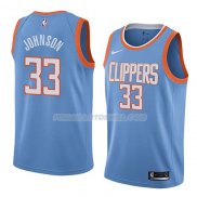 Maillot Los Angeles Clippers Wesley Johnson Ciudad 2018 Bleu