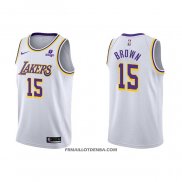 Maillot Los Angeles Lakers Jabari Brown NO 15 Association 2021-22 Blanc