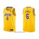 Maillot Los Angeles Lakers LeBron James NO 6 75th Anniversary 2021-22 Jaune