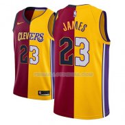 Maillot Los Angeles Lakers Lebron James Split 2018 Or