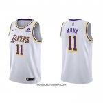 Maillot Los Angeles Lakers Malik Monk NO 11 Association 2021-22 Blanc