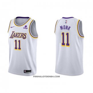 Maillot Los Angeles Lakers Malik Monk NO 11 Association 2021-22 Blanc