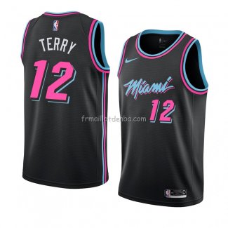 Maillot Miami Heat Emanuel Terry Ville 2018-19 Noir