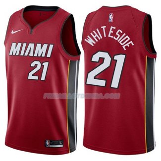 Maillot Miami Heat Hassan Whiteside Statement 2018 Rouge