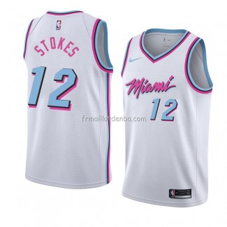 Maillot Miami Heat Jarnell Stokes Ville 2018 Blanc