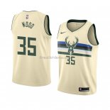 Maillot Milwaukee Bucks Christian Wood Ville 2018 Crema