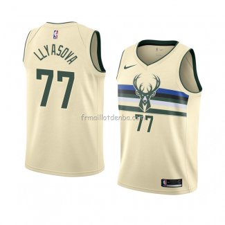 Maillot Milwaukee Bucks Ersan Llyasova Ville 2018 Crema