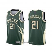 Maillot Milwaukee Bucks Jrue Holiday Earned 2020-21 Vert