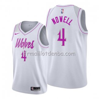 Maillot Minnesota Timberwolves Jaylen Nowell Earned Blanc