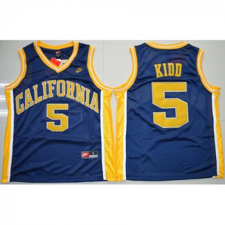 Maillot Basket NCAA Jason Kidd 5 Bleu