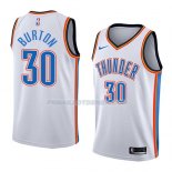 Maillot Oklahoma City Thunder Deonte Burton Association 2018 Blanc