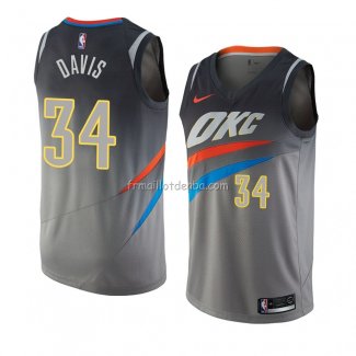 Maillot Oklahoma City Thunder Tyler Davis Ville 2018 Gris