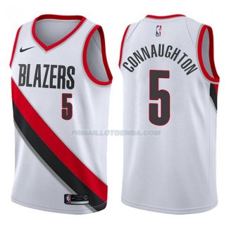 Maillot Portland Trail Blazers Pat Connaughton Swingman Association 2017-18 5 Blancoo