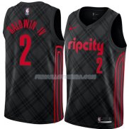 Maillot Portland Trail Blazers Wade Baldwin Iv Ciudad 2018 Noir