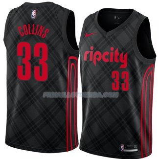 Maillot Portland Trail Blazers Zach Collins Ciudad 2018 Noir