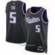 Maillot Sacramento Kings De'aaron Fox NO 5 Ville 2021-22 Noir