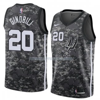 Maillot San Antonio Spurs Manu Ginobili Ciudad 20 2018-19 Gris