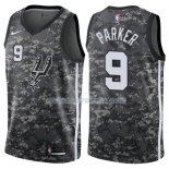 Maillot San Antonio Spurs Parker Ciudad 2017-18 9 Gris