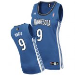 Femmes Maillot Basket Minnesota Timberwolves Rubio 9 Bleu