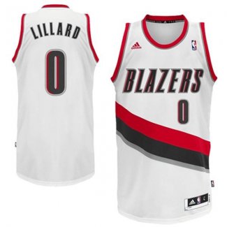 Maillot Basket Trail Portland Trail Blazers Lillard 0 Blanc