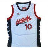 Maillot Basket Basket USA 1996 Miller 10 Blanc