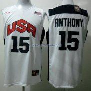 Maillot Basket USA Anthony 15 Blanc 2012