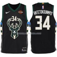 Maillot Basket Bucks Giannis Antetokounmpo 2017-18 34 Noir