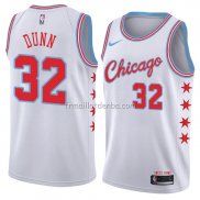 Maillot Chicago Bulls Kris Dunn Ville 2018 Blanc