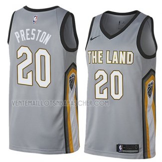 Maillot Cleveland Cavaliers Billy Preston Ciudad 2018 Gris