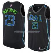 Maillot Dallas Mavericks Wesley Matthews Ciudad 2018 Noir