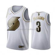 Maillot Golden Edition Portland Trail Blazers C.j. Mccollum Blanc